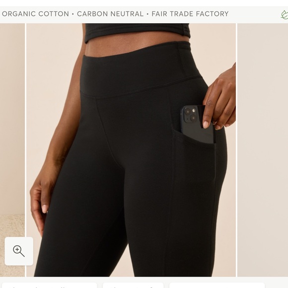 Pact Organic Cotton Black Leggings - Picture 3 of 5